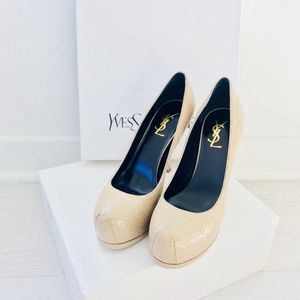 New Yves Saint Laurent Tribtoo Heel Embossed Croc